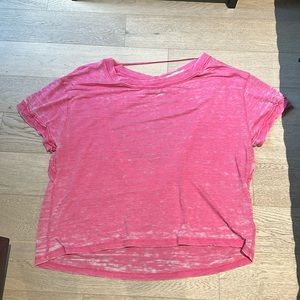 RARE Bright pink open back Free people shirt